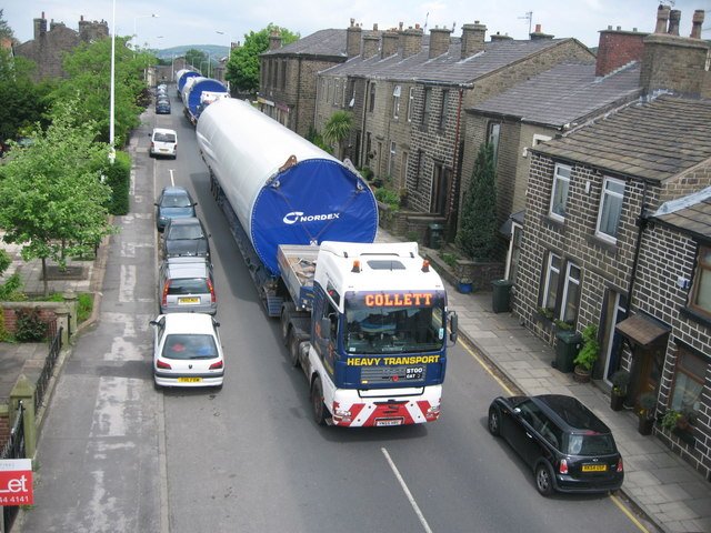 Lorry with a wind turbine